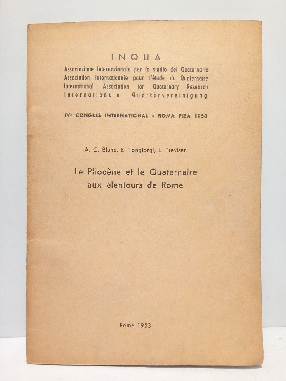 Le Pliocène et le Quaternaire aux alentours de Rome