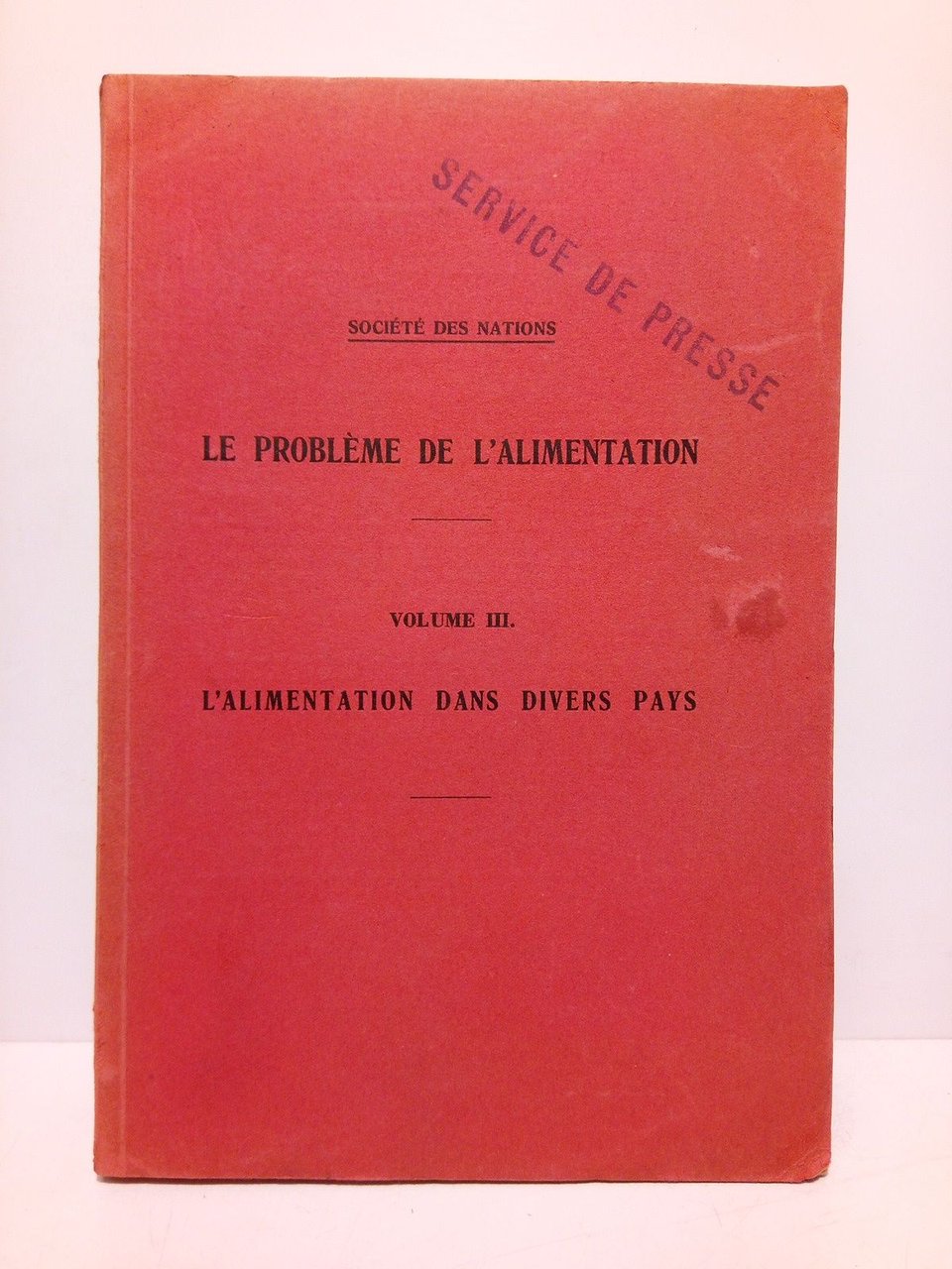 Le problème de l'alimentation (Vol. 3.): L'alimentation dans divers pays … | Immagine principale