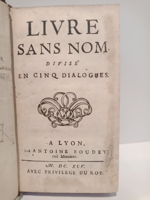 Livre sans nom. Divisé en cinq dialogues