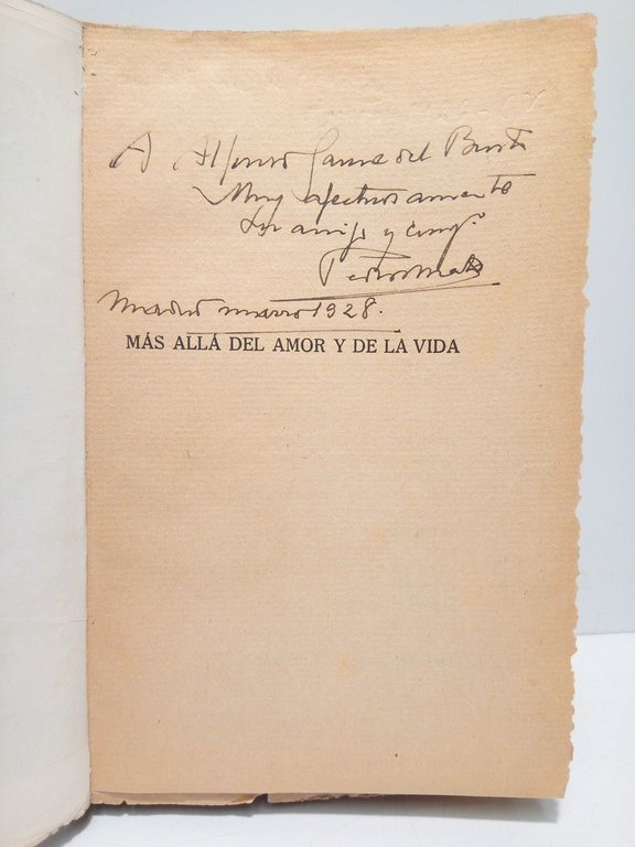 Más allá del amor y de la vida (Novela)