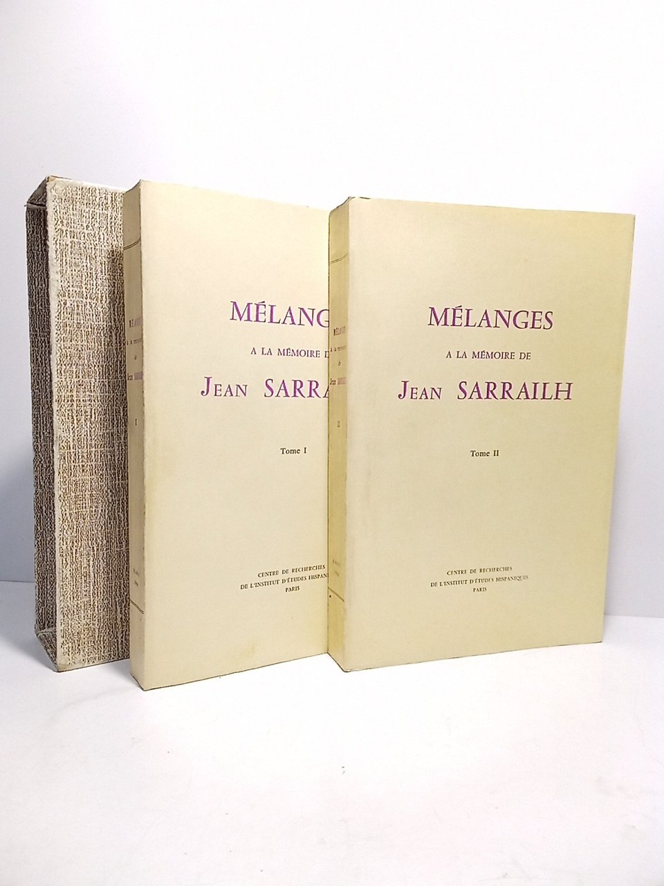 Mélanges a la mémoire de Jean Sarrailh [En 2 Tomos] | Immagine principale