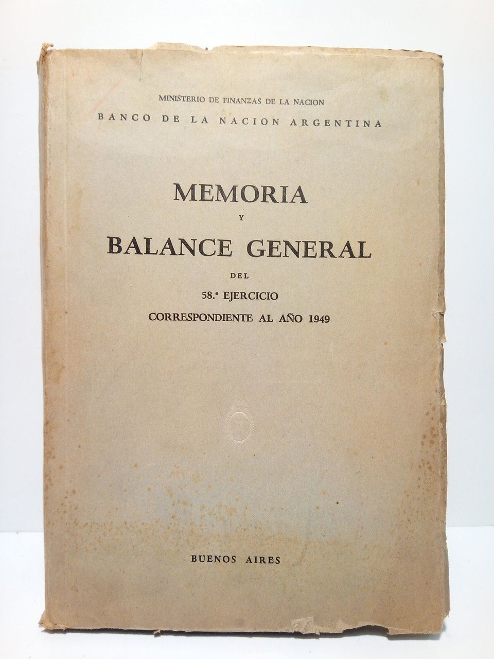 Memoria y Balance General del 58º ejercicio correspondiente al año … | Immagine principale