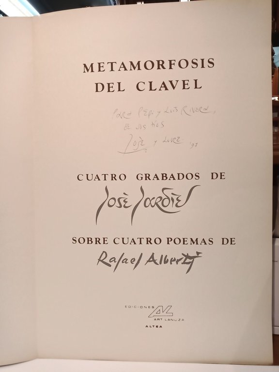 Metamorfosis del clavel: Cuatro grabados de José Jardiel sobre cuatro …