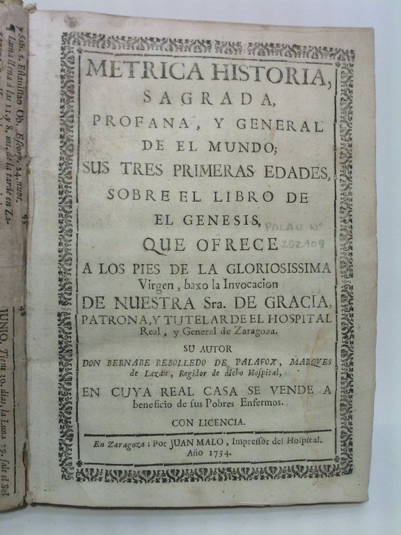 Metrica Historia, Sagrada, Profana, y General de el Mundo; sus … | Immagine Gallery 2