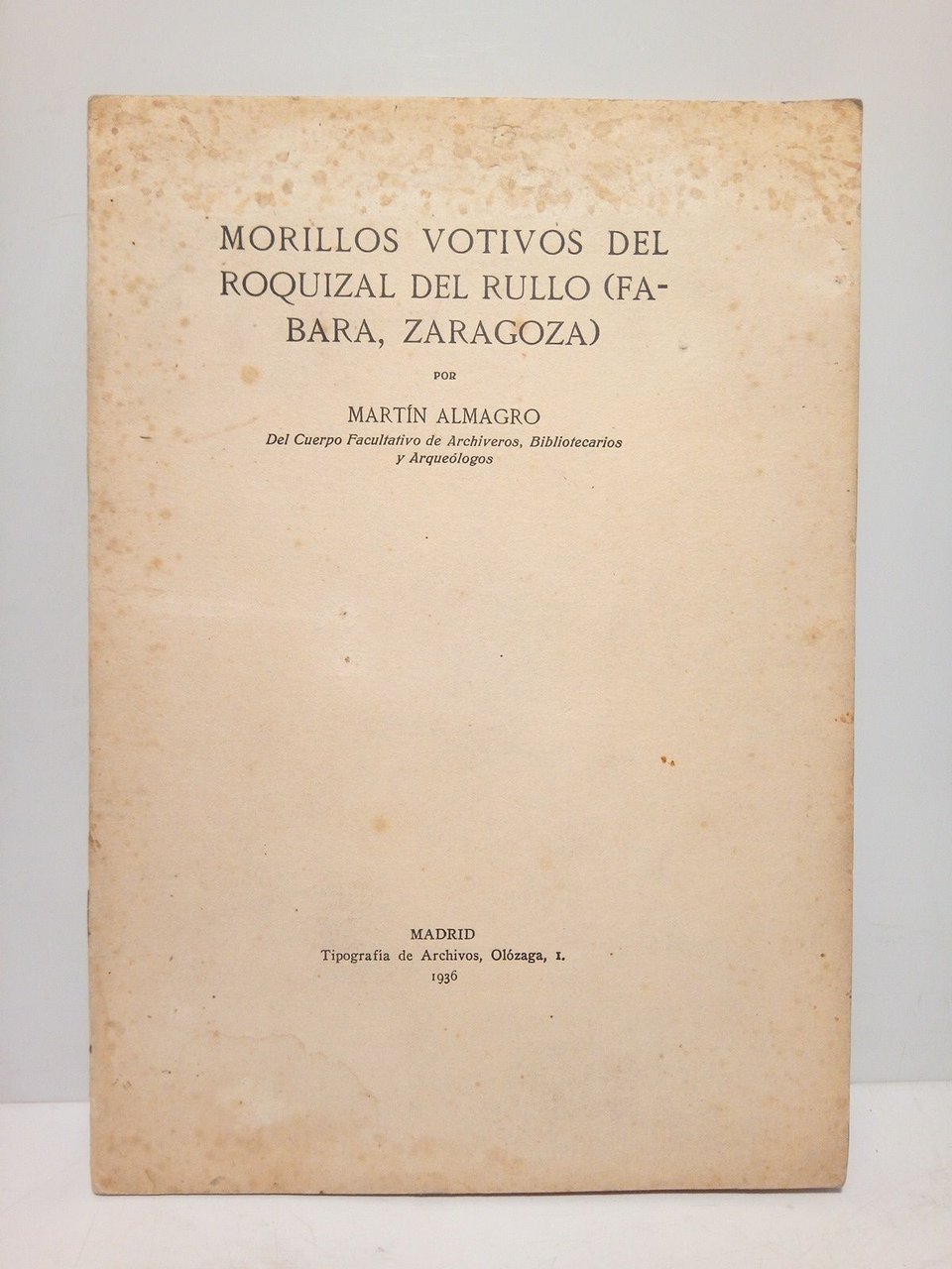 Morillos votivos del Roquizal del Rullo (Fabara, Zaragoza)