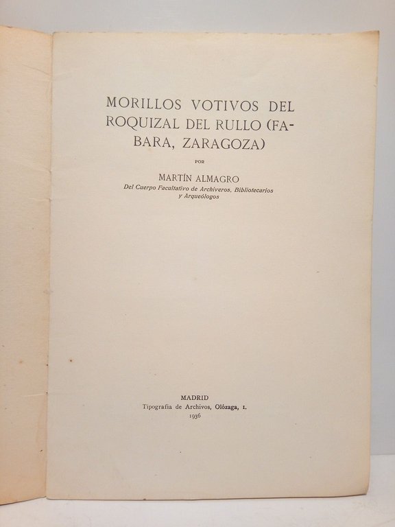 Morillos votivos del Roquizal del Rullo (Fabara, Zaragoza)