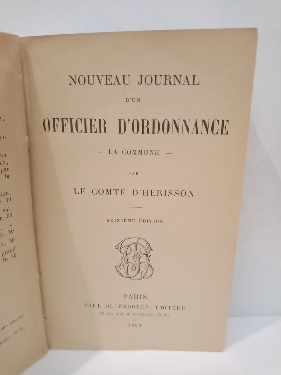 Nouveau journal d'un officier d'ordonnance: La Commune | Immagine principale