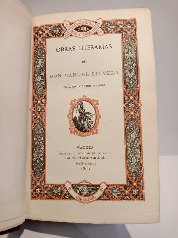 Obras Literarias / [Prólogo] Al Lector, por Velisla [seudónimo utilizado …