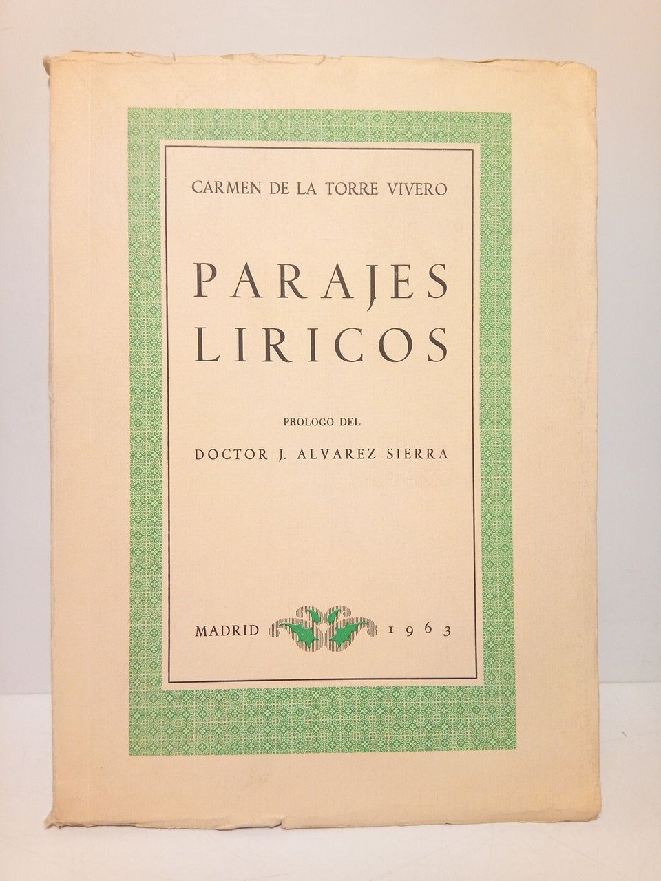 Parajes Líricos / Prol. del Doctor J. Alvarez Sierra | Immagine principale