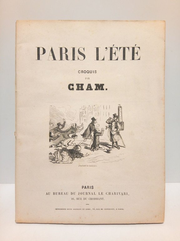 Paris l'été: croquis par. [Bonito álbum de 15 láminas xilográficas …