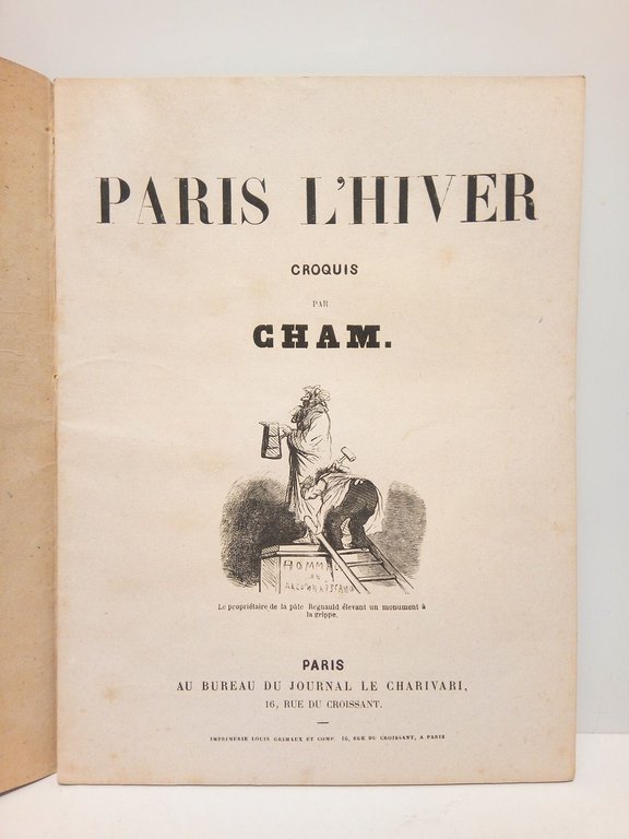 Paris l'hiver: croquis par. [Bonito álbun de 15 láminas xilográficas …