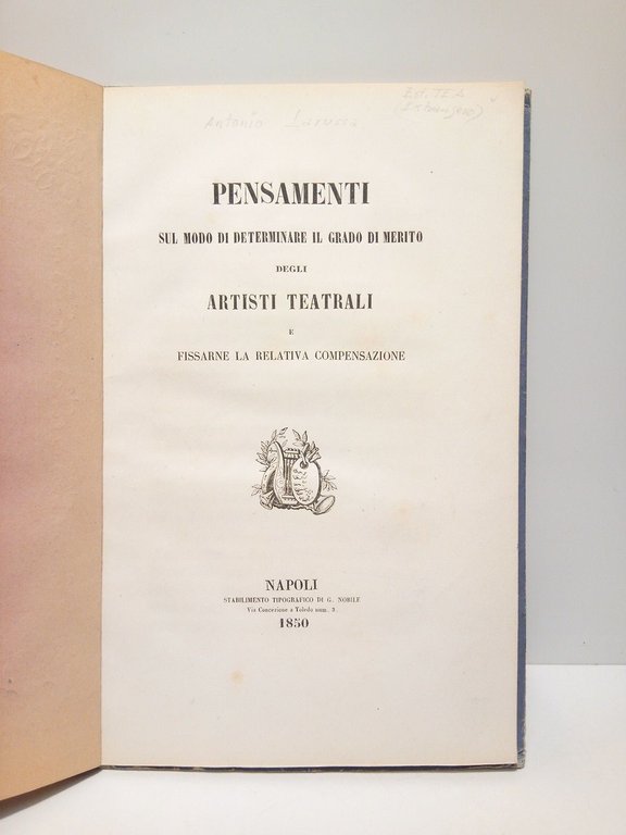 Pensamenti sul modo di determinare in grado di merito degli …