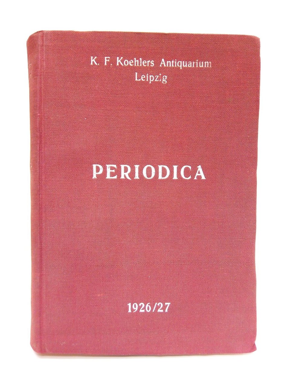 PERIODICA. X-XV: Komplette Zeitschriftenreihen. Complete Sets. 1926-27 (Ausgabe B)