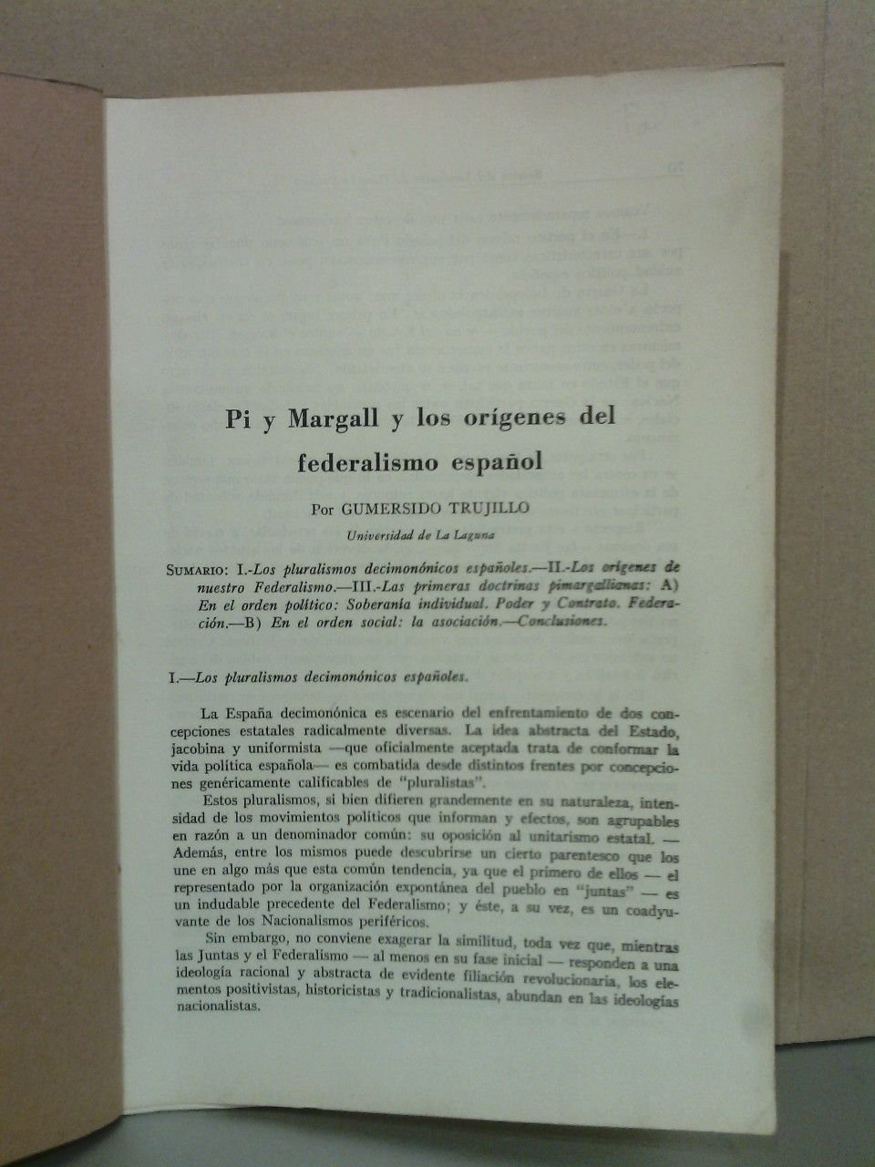 Pi y Margall y los orígenes del federalismo español