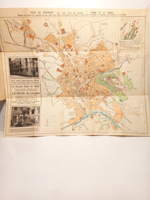 Plano y calles de Granada