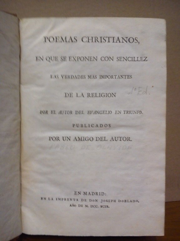 Poemas Christianos en que se exponen con sencillez las verdades …