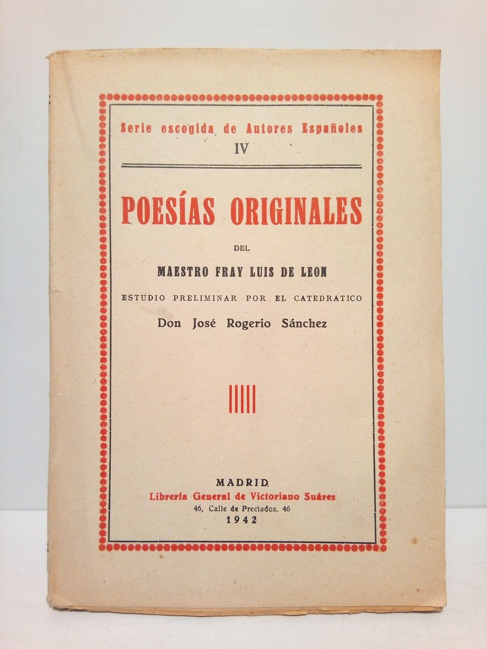 Poesías Originales / Estudio preliminar por el Catedrático D. José …