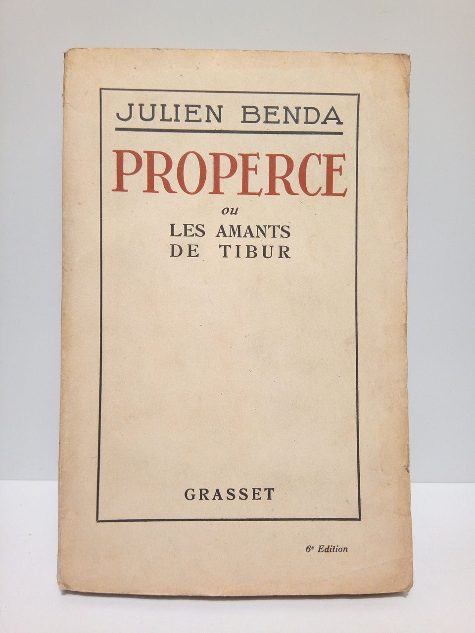 Properce ou Les Amants de Tibur