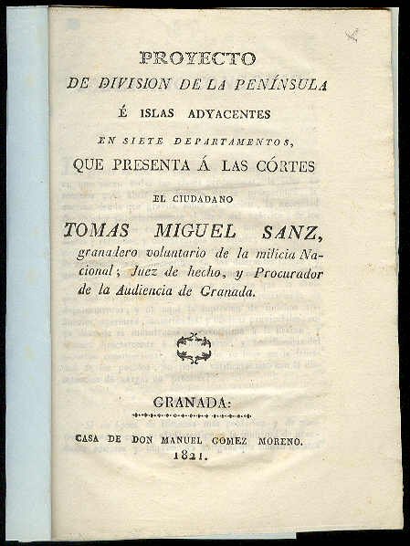 Proyecto de división de la Península é Islas adyacentes en …