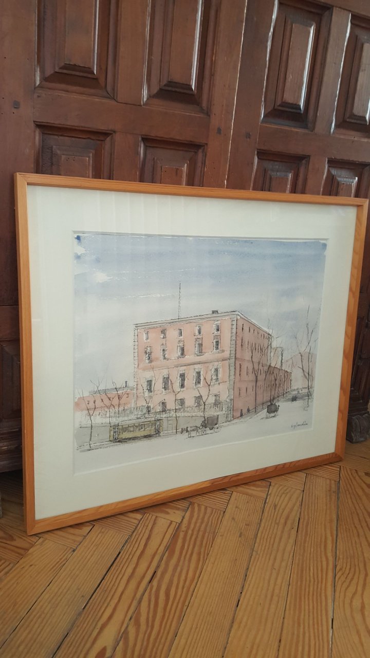 Real Fábrica de Tabacos. Acuarela sobre papel