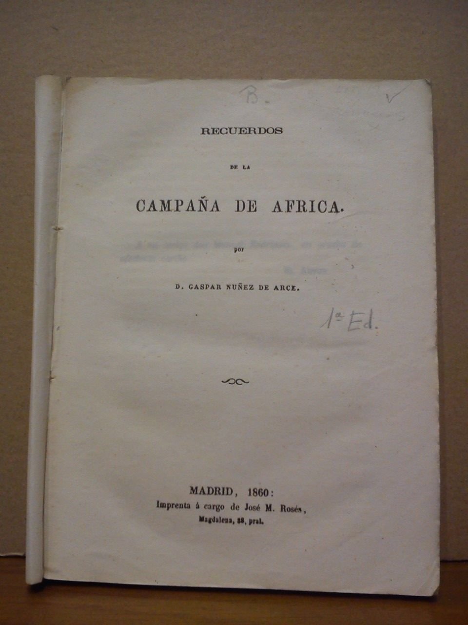 Recuerdos de la Campaña de Africa | Immagine principale