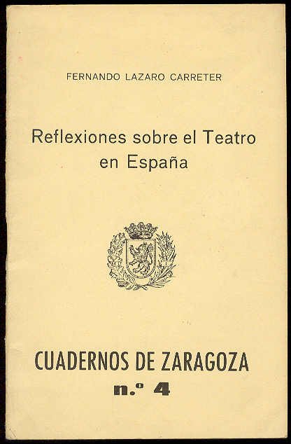 Reflexiones sobre el Teatro en España. (Conferencia en el Salón …