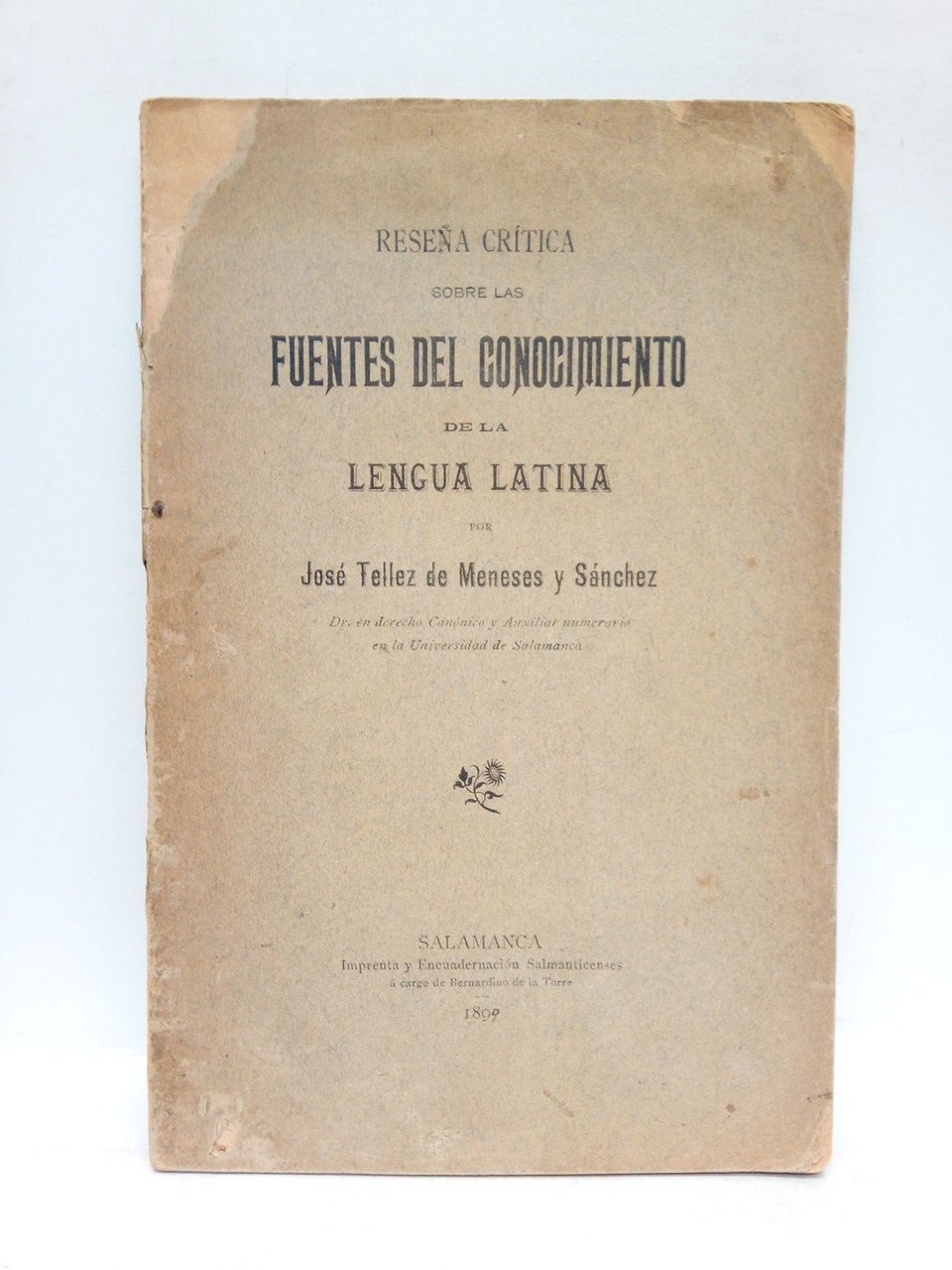 Reseña crítica sobre las fuentes del conocimiento de la lengua …