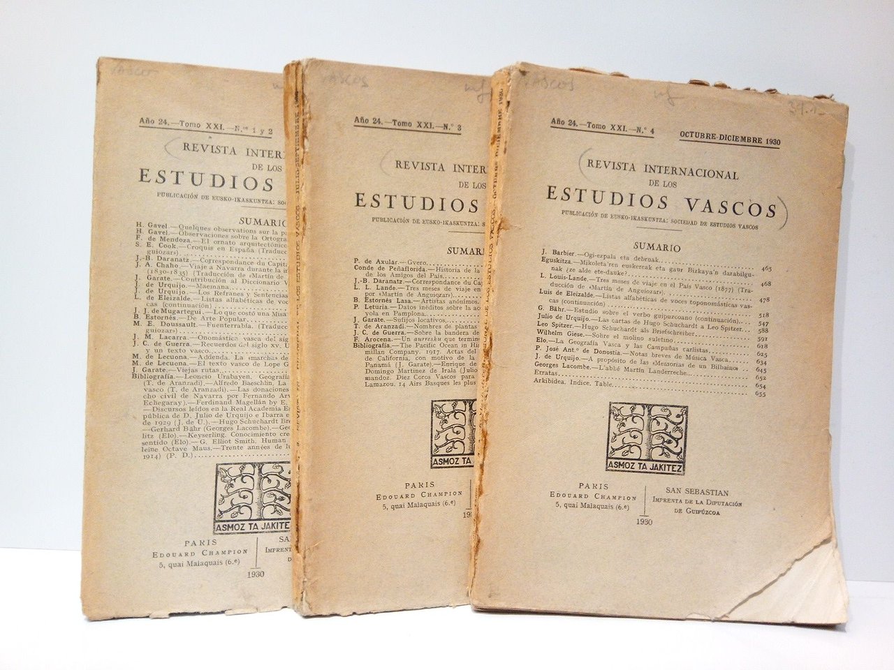 Revista Internacional de los Estudios Vascos. Publicación de Eusko-Ikaskuntza: Sociedad … | Immagine principale