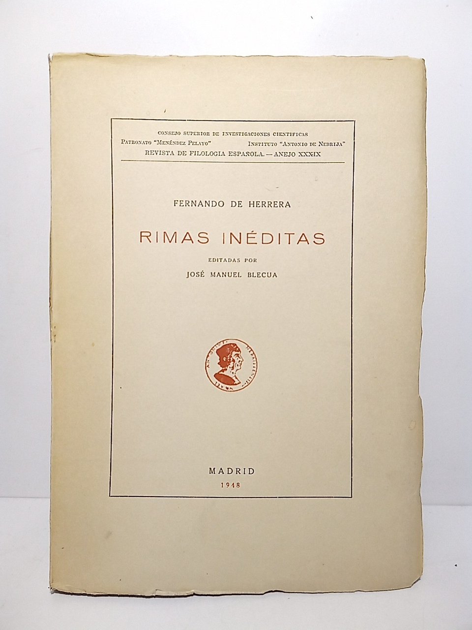 Rimas inéditas / Editadas por JOSE MANUEL BLECUA | Immagine principale