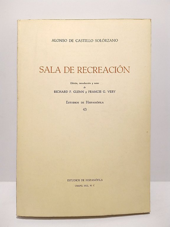 Sala de recreación / Edición, introducción y notas de Richard …