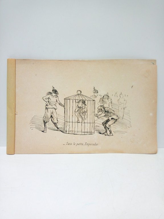 [Sátiras políticas antimonárquicas: Interesante album de caricaturas xilográficas de tipos …