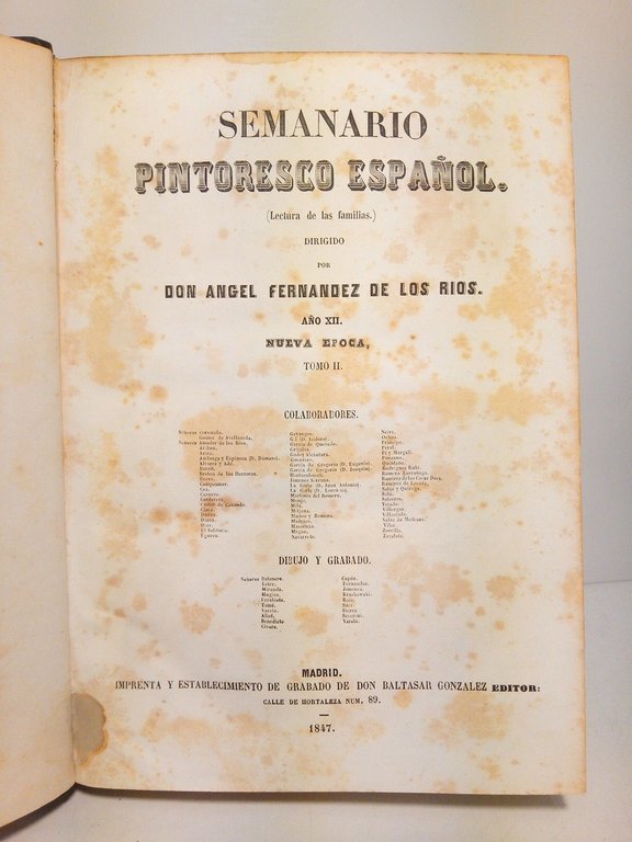 Semanario Pintoresco Español. Lectura de las Familias / Dirigido por …