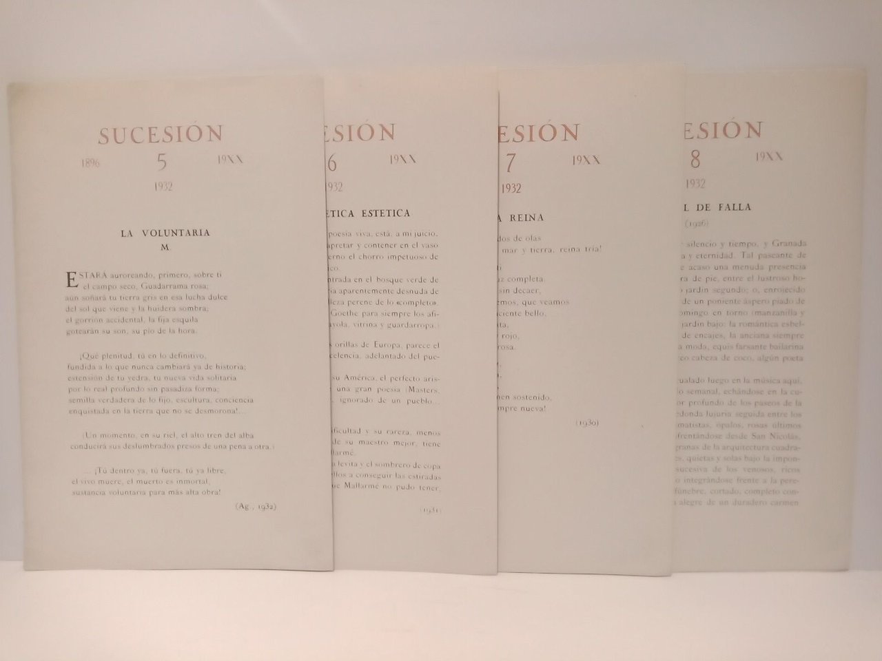 SUCESION (1896 - 19XX): 1932, Nos. 5, 6, 7 y …