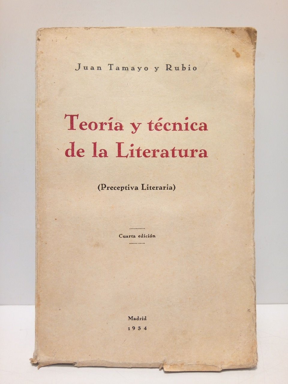 Teoría y técnica de la literatura (Ensayo)