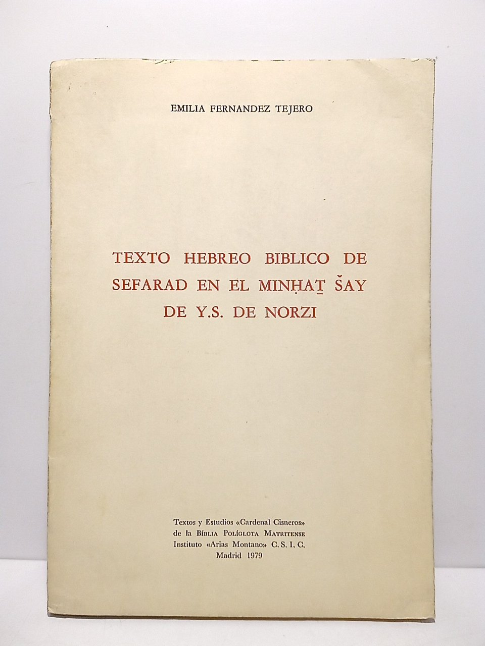 Texto hebreo bíblico de Sefarad en el Minhat Say de … | Immagine principale