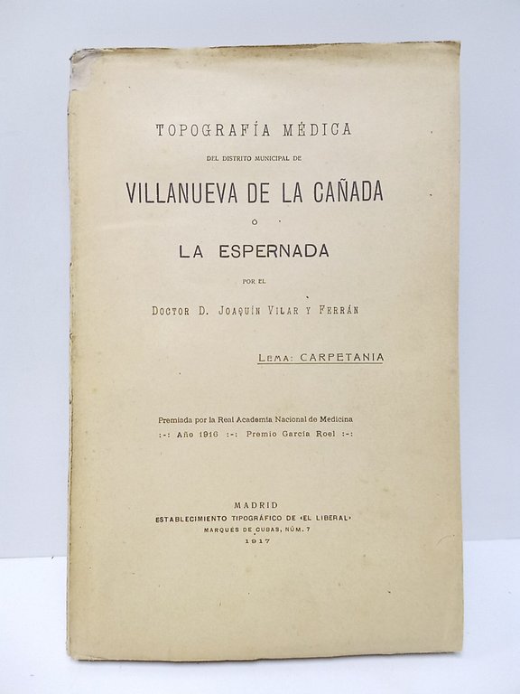 Topografía Médica del distrito municipal de VILLANUEVA DE LA CAÑADA … | Immagine Gallery 2