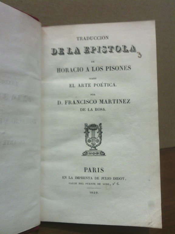 Traducción de la epístola de Horacio a los Pisones sobre …