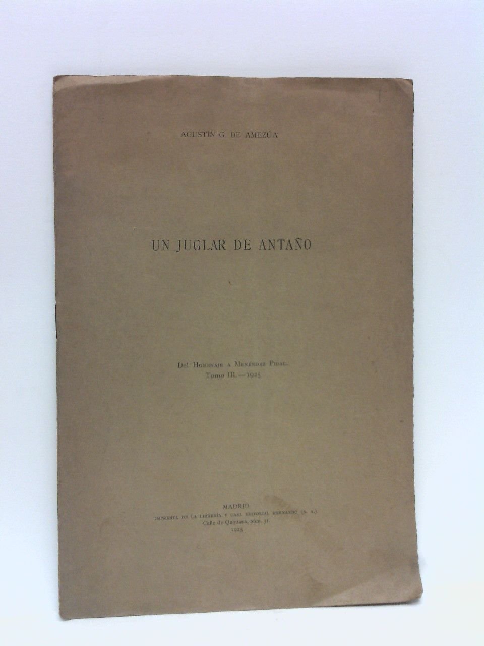 Un Juglar de Antaño