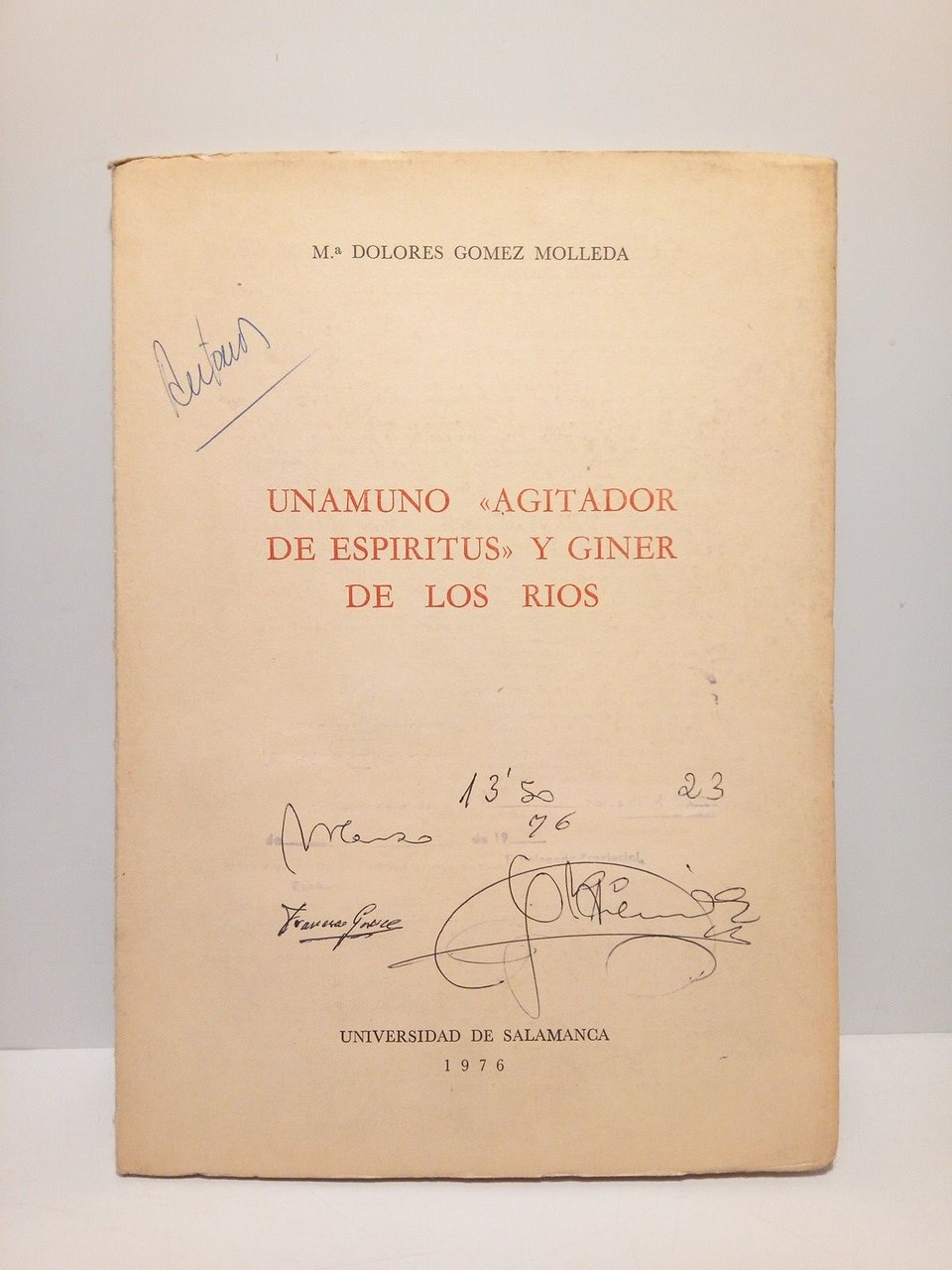 Unamuno "Agitador de espíritus" y Giner de los Ríos