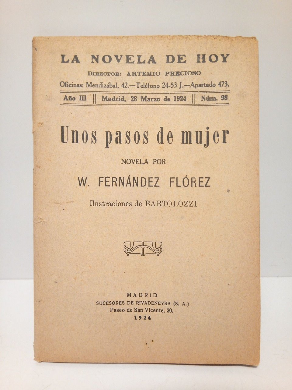 Unos pasos de mujer (Novela) / Ilustraciones de Bartolozzi