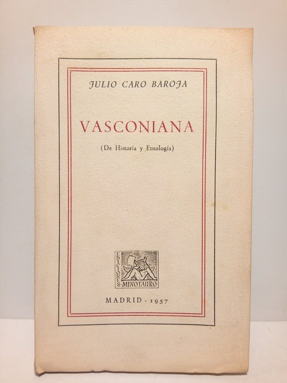 Vasconiana: De historia y etnología