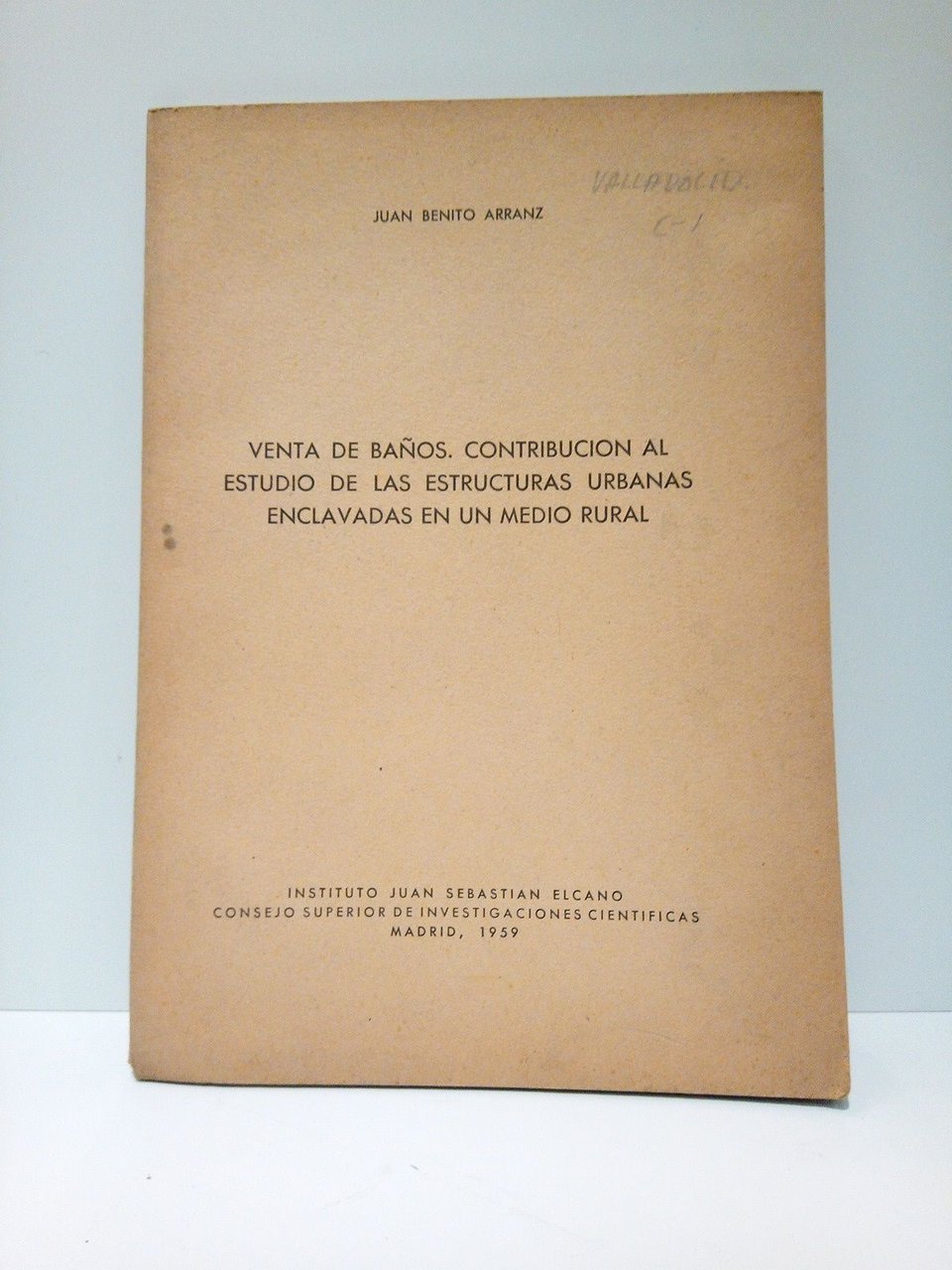 Venta de baños. Contribución al estudio de las estructuras urbanas …