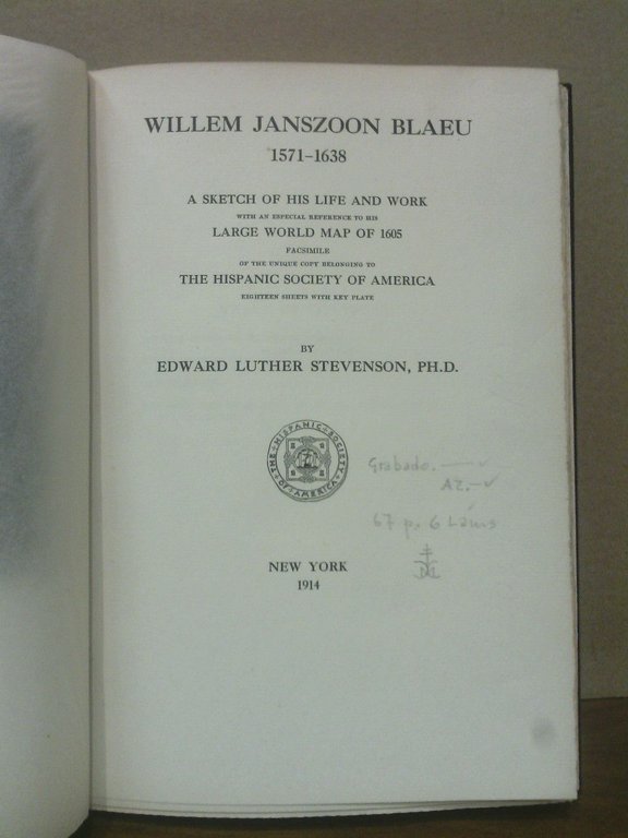 Willem Janszoon Blaeu, 1571 - 1638. A sketch of his …