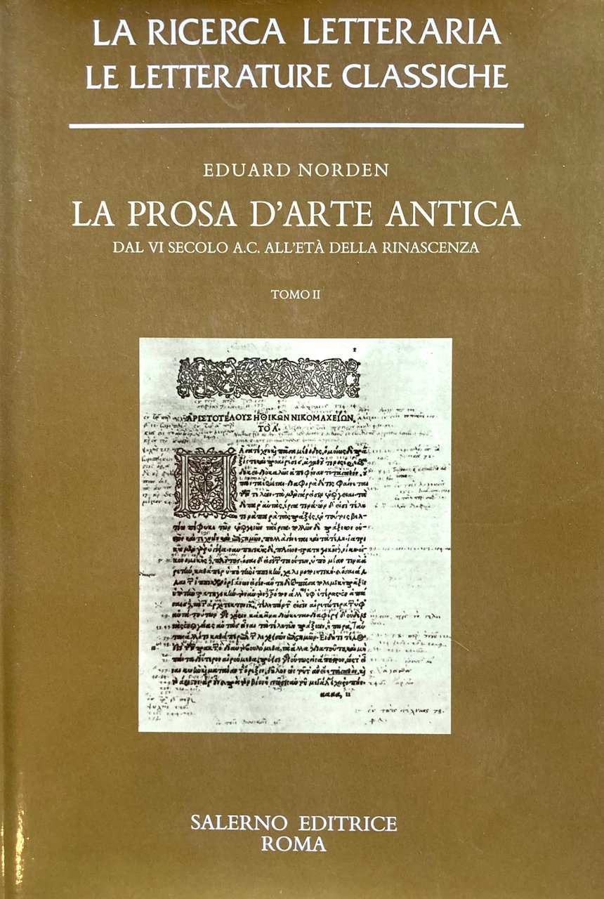 La prosa d'arte antica - Dal VI secolo a.C. all'età …