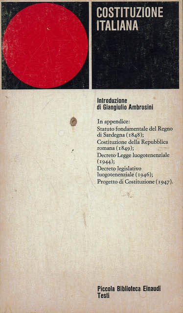 Costituzione italiana Einaudi PBE 278 | Immagine principale