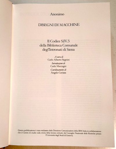 Disegni di macchine. Il codice SIV.5 della Biblioteca Comunale degli … | Immagine principale