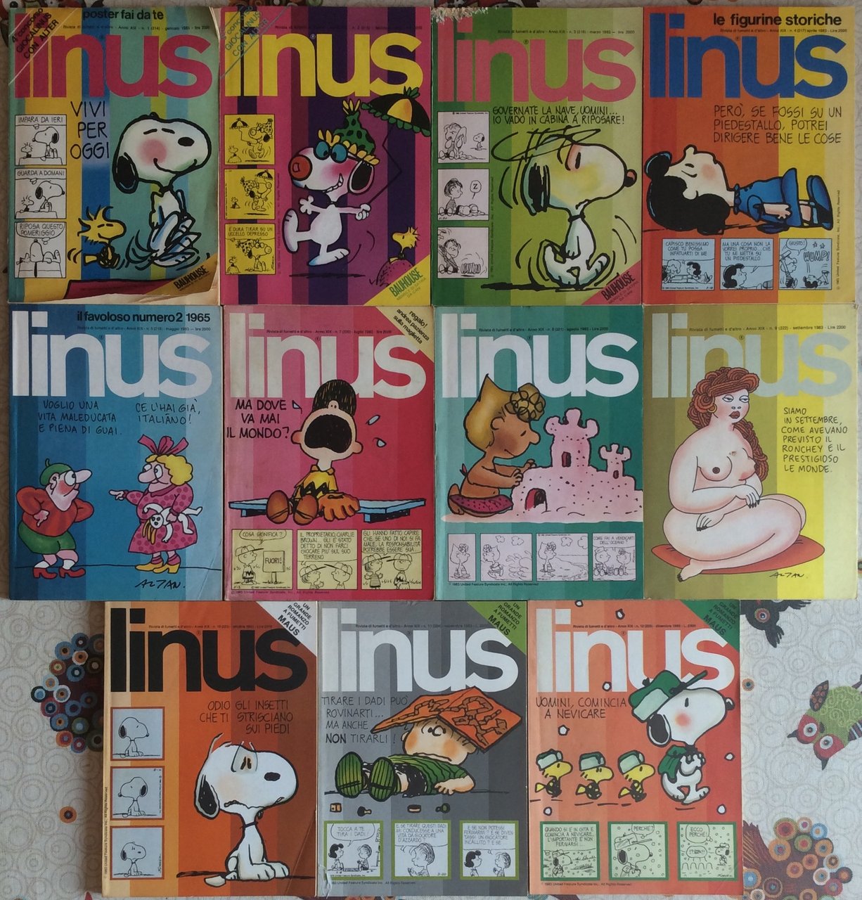 Linus - anno 1983 - 11 numeri - anno XIX …