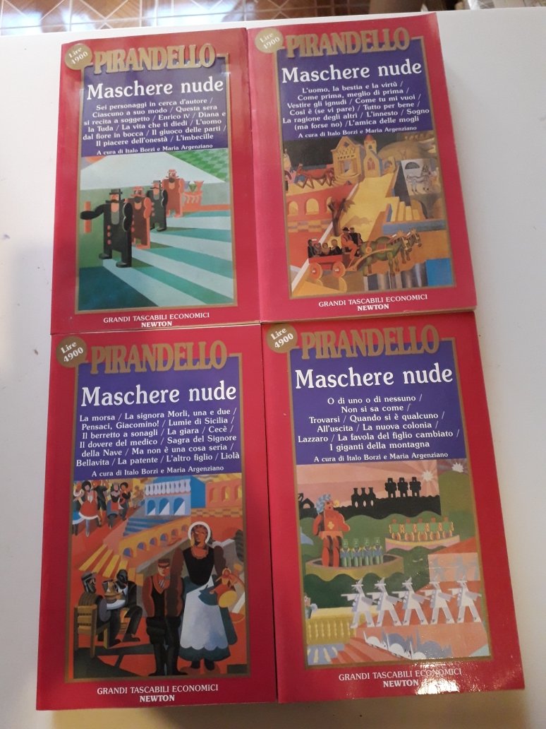 Maschere nude. Vol.1/2/3/4 commedie,titoli nelle, note. | Immagine principale