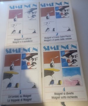 Simenon . Stock 4 volumi, 8 romanzi con Maigret, titoli …