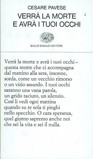 Verrà la morte e avrà i tuoi occhi